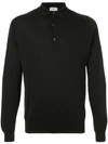 John Smedley Bradwell Cotton-knit Polo Top In Black