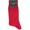 Falke Mens Red Knitted Durable Airport Socks In Nero