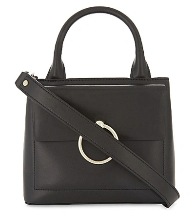 Claudie Pierlot Anouck Small Leather Shoulder Bag In Noir