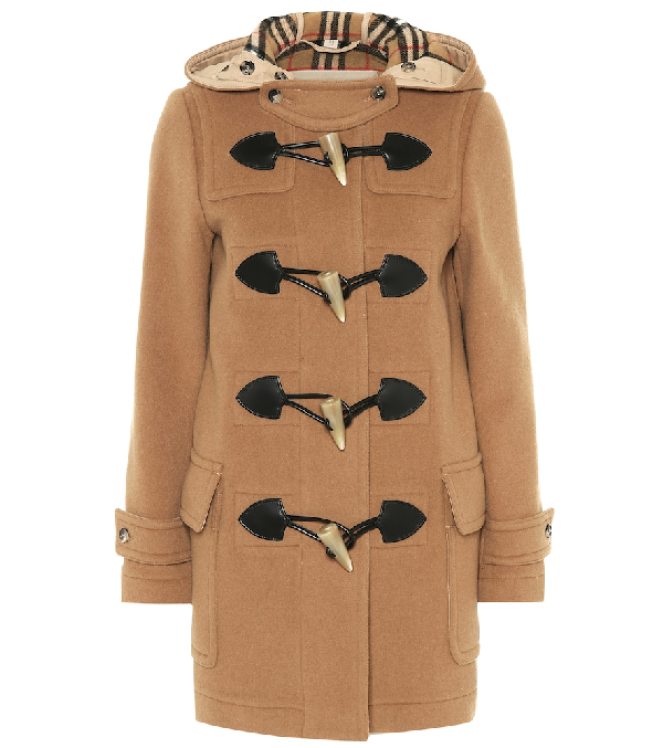 burberry wool blend duffle coat