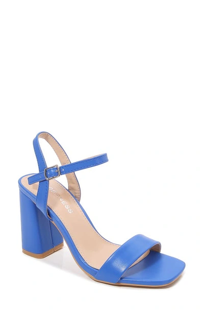 Berness Agatha Block Heel Sandal In Blue