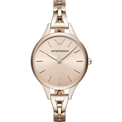 Emporio Armani Ar11055 Stainless Steel Gold-plated Quartz Watch