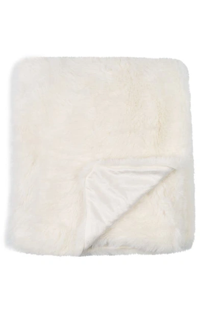 Northpoint Luxe Faux Fur Throw In Ivory