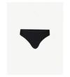 Chantelle Ladies Black Cotton Check Soft Stretch Thong