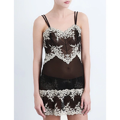 Wacoal Womens Black Embrace Lace Stretch-lace Chemise