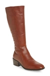 Naot Gift Knee High Boot In Chestnut Leather