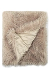 Northpoint Faux Fur Throw Blanket In Brown