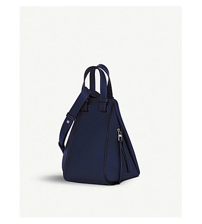 Loewe Hammock Small Leather Shoulder Bag In Marine