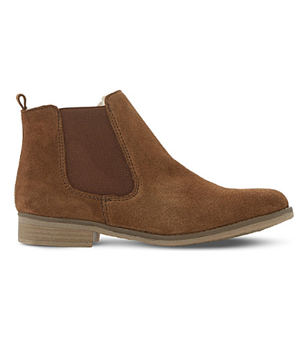 dune fur lined ankle boots