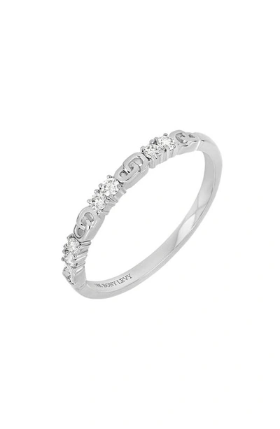 Bony Levy 18k White Gold Diamond Stackable Ring