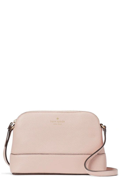 Kate Spade Southport Ave Hannah Leather Crossbody Bag In Rose Smoke.