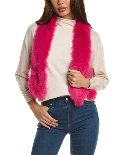 Adrienne Landau Little Vest In Pink