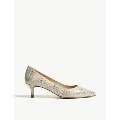 Lk Bennett Audrey Kitten Heels In Gol-soft Gold