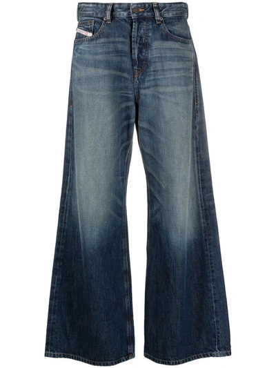 Diesel 1996 D-sire 09h59 Low-rise Straight-leg Jeans In Blue