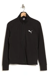 Puma All Day Fleece Zip Jacket In  Black