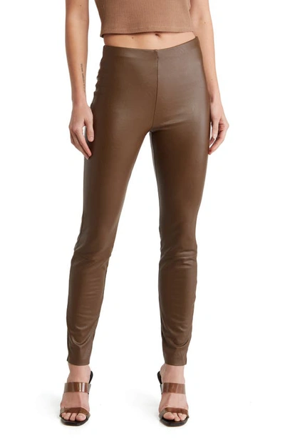 Good American Better Than Faux Leather Leggings In Light Mocha004