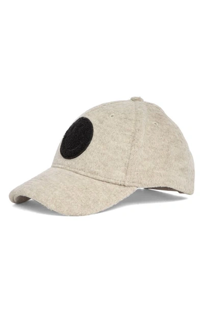 Steve Madden Smiley Brushed Baseball Cap In Grey