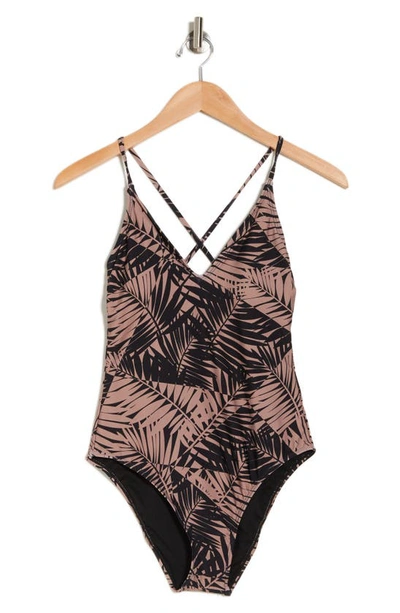 Vyb Shattered Palms One-piece Swimsuit In Black