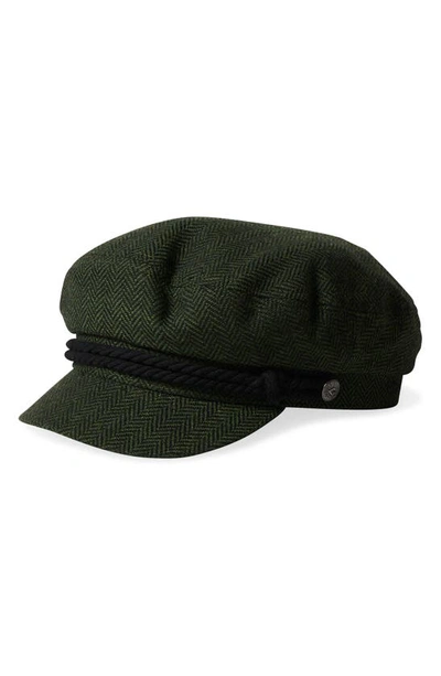 Brixton Fiddler Cap In Moss/ Black