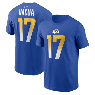 Nike Big Boys And Girls Puka Nacua Royal Los Angeles Rams Player Name Number T-shirt