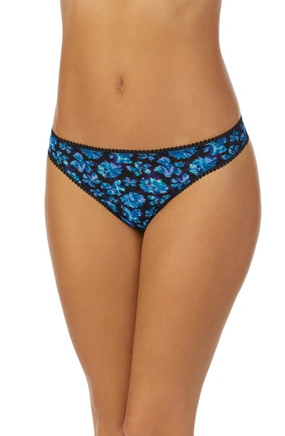 On Gossamer Triple Mesh Print Thong In Galaxy Floral