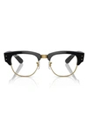 Ray Ban 50mm Mega Clubmaster Square Optical Glasses In Black