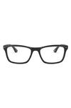 Ray Ban 57mm Square Optical Glasses In Black