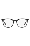 Ray Ban 53mm Square Optical Glasses In Black