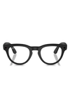 Ray Ban Meta Headliner 50mm Bluetooth Glasses In Matte Black