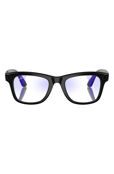 Ray Ban 53mm Wayfarer Smart Sunglasses In Clear
