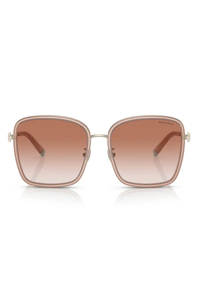 Tiffany & Co 59mm Gradient Square Sunglasses In Pink Gradiant