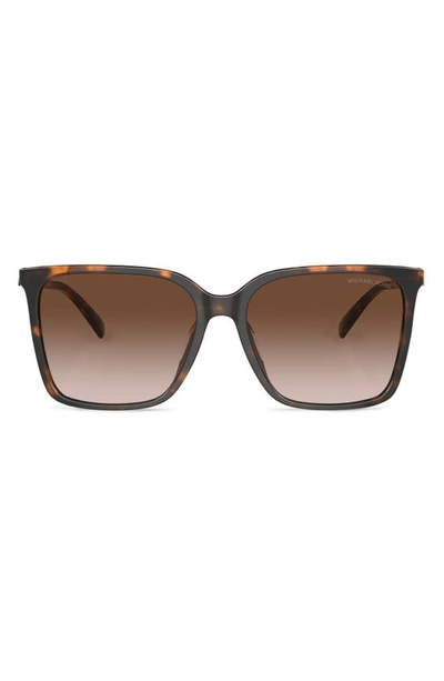 Michael Kors Canberra 56mm Square Sunglasses In Dk Tort