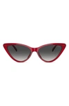 Michael Kors Harbour Island 56mm Cat Eye Sunglasses In Red