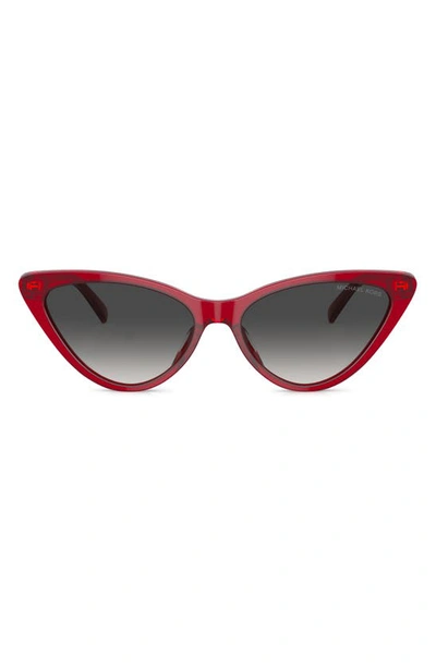 Michael Kors Harbour Island 56mm Cat Eye Sunglasses In Red