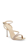 Wild Diva Lounge Flair Crystal Stiletto Sandal In Gold