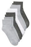 Nordstrom Pillow Sole 5-pack Quarter Socks In Gray