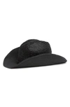 Vince Camuto Straw Cowboy Hat In Black