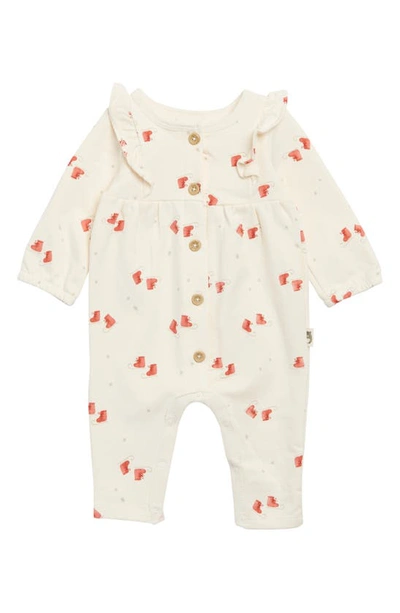 Rabbit And Bear Organic Babies' Cozy Organic Cotton Overall Ice Skiing Coverall In Skates