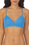 On Gossamer Next To Nothing Wireless Bra In Blue