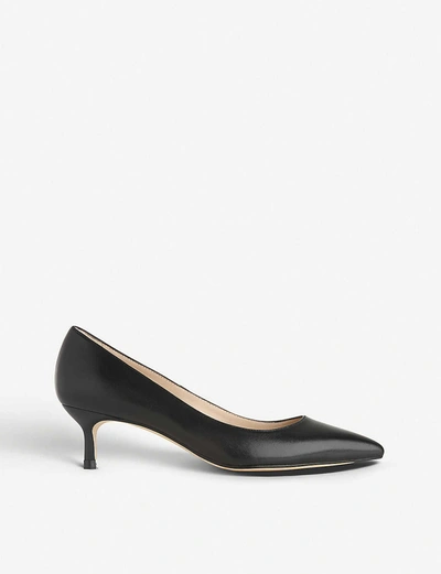 Lk Bennett Audrey Leather Courts In Bla-black