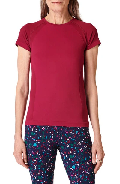 Sweaty Betty Athlete Seamless Workout T-shirt In Vamp Red