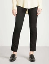 Joseph Zoom Cropped Stretch-gabardine Trousers In Black