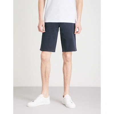 Hugo Boss Regular-fit Stretch-cotton Shorts In Dark Blue