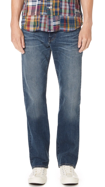 7 For All Mankind Slimmy Weightless Slim-fit Tapered Jeans In Dark Blue