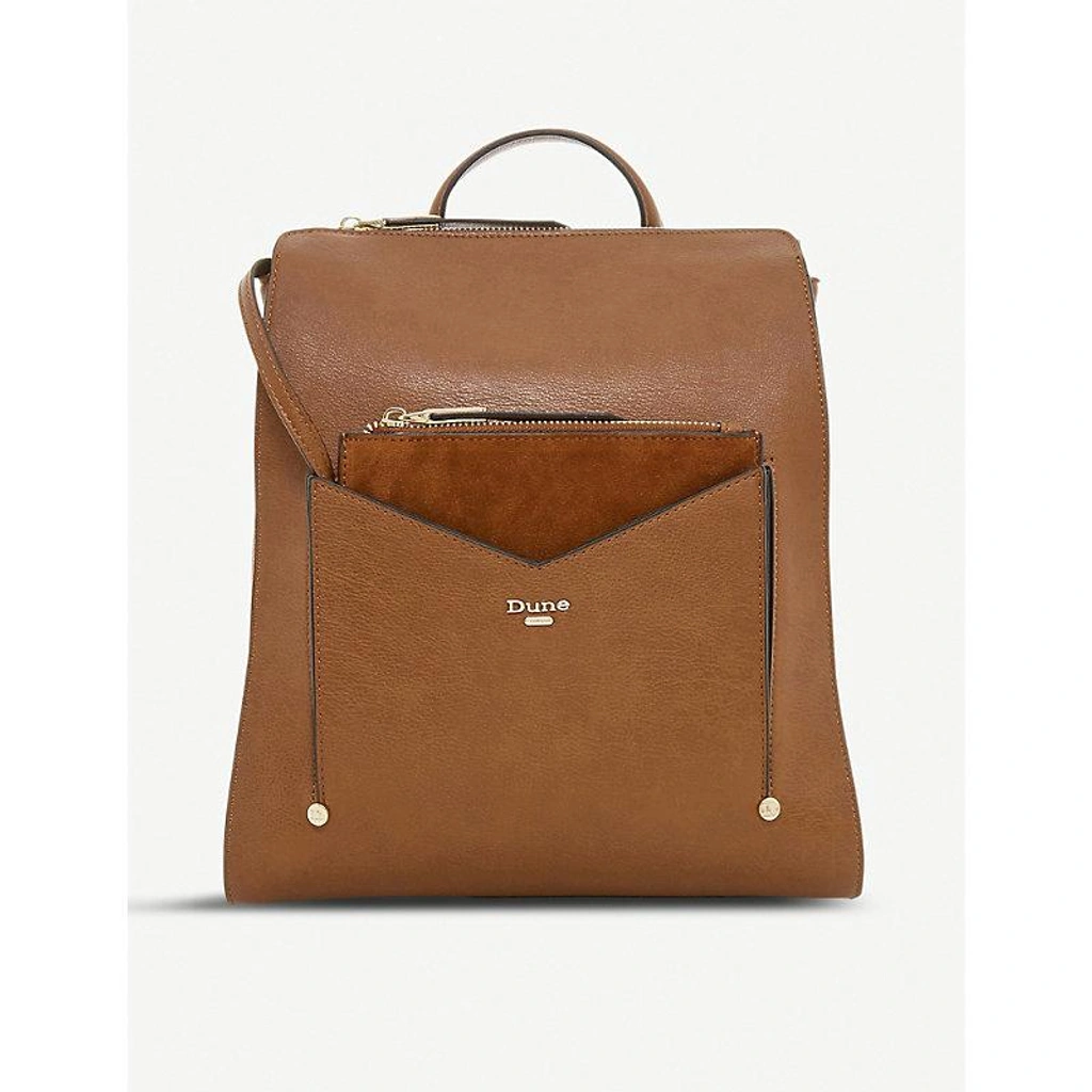 Dune Ducky Faux leather Backpack In Tan synthetic ModeSens