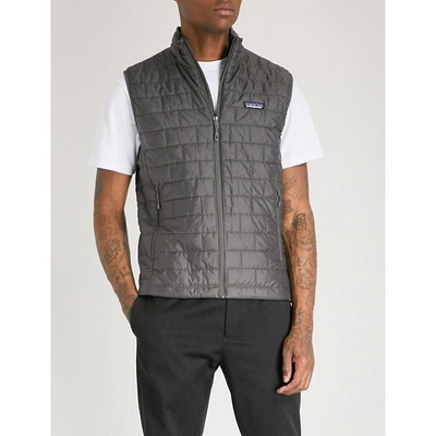 Patagonia Nano Puff Recycled Shell-down Gilet In Forge Grey