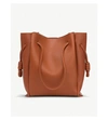 Loewe Flamenco Knot Leather Shoulder Bag In Rust Color