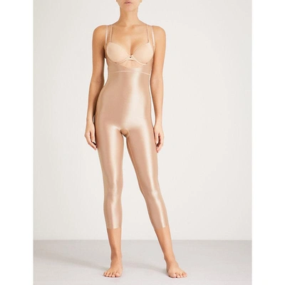 Spanx Suit Your Fancy Stretch-jersey Catsuit In Broadway Beige