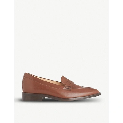 Lk Bennett Iona Leather Penny Loafers In Bro-tan