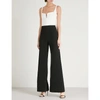 Galvan Eclipse Satin And Crepe Jumpsuit In Blk/white